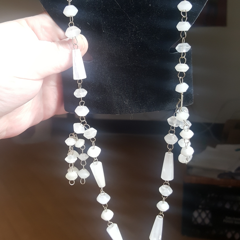 A clear quartz necklace